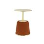 Voir la diapositive 2 : Paris Prix Table d'Appoint Design  Jokai  60cm Cognac & Or