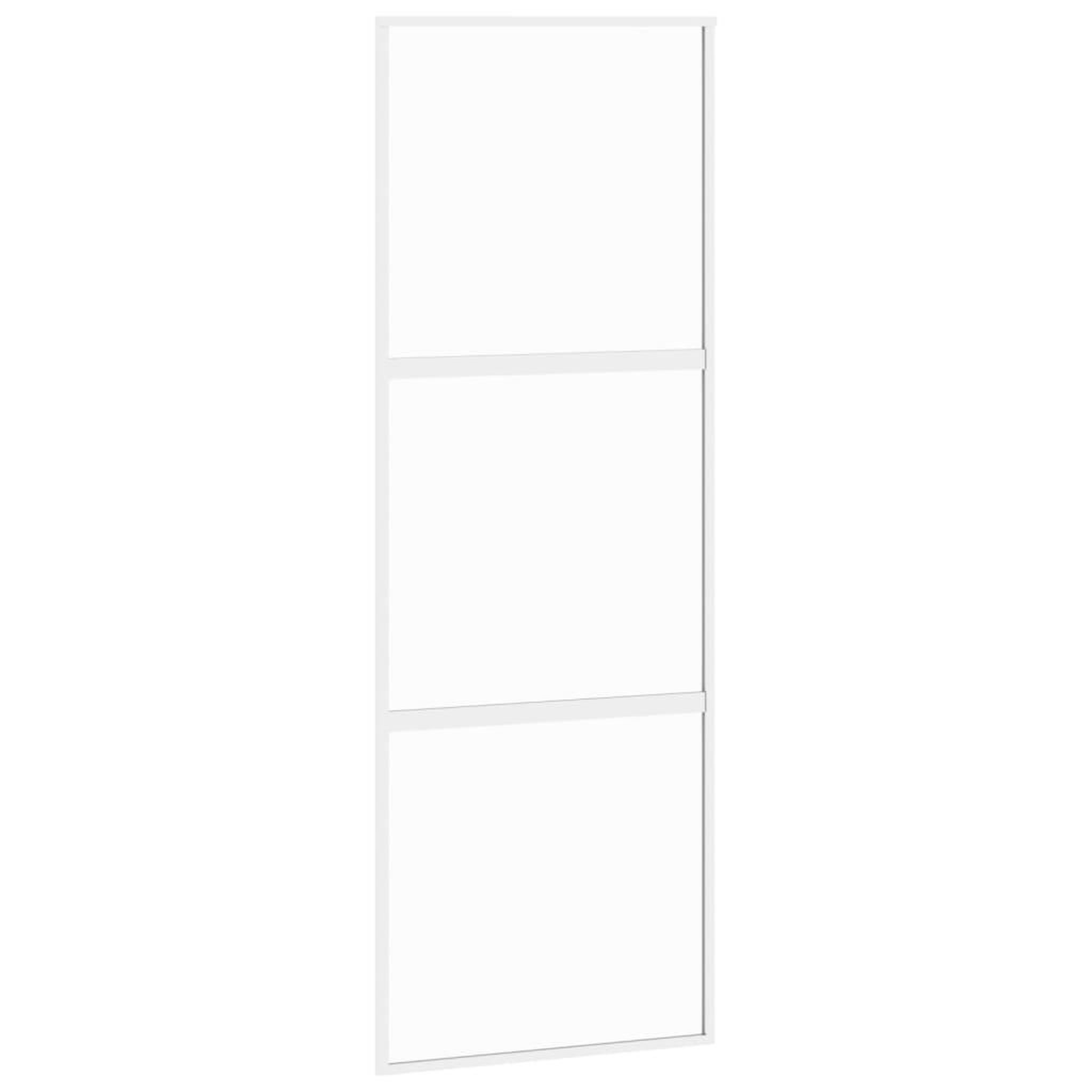 Voir la diapositive 2 : VIDAXL Porte coulissante blanc 76x205 cm verre trempe aluminium