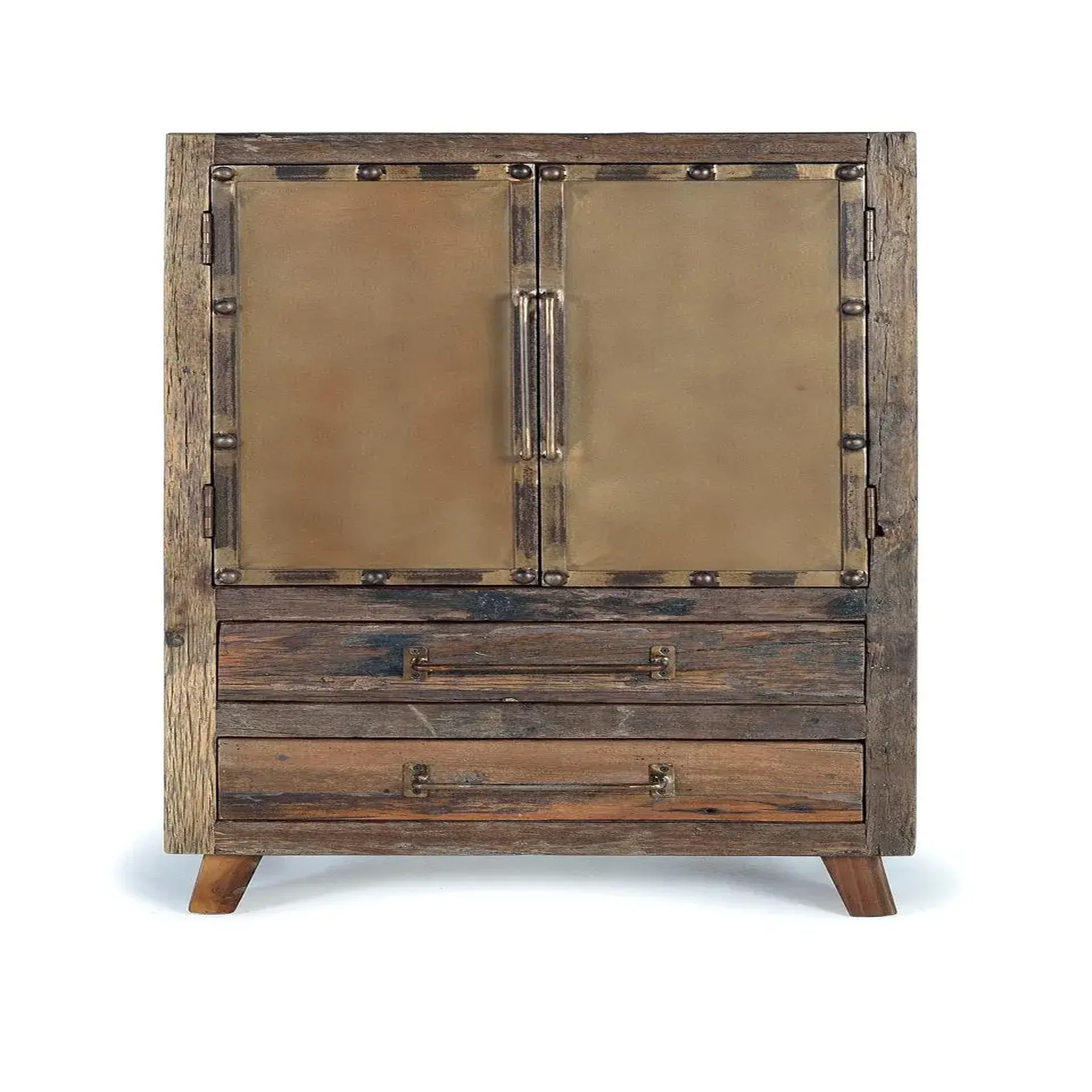GINER Y COLOMER SL Meuble d'appoint en bois recyclé 75 cm style industriel vintage