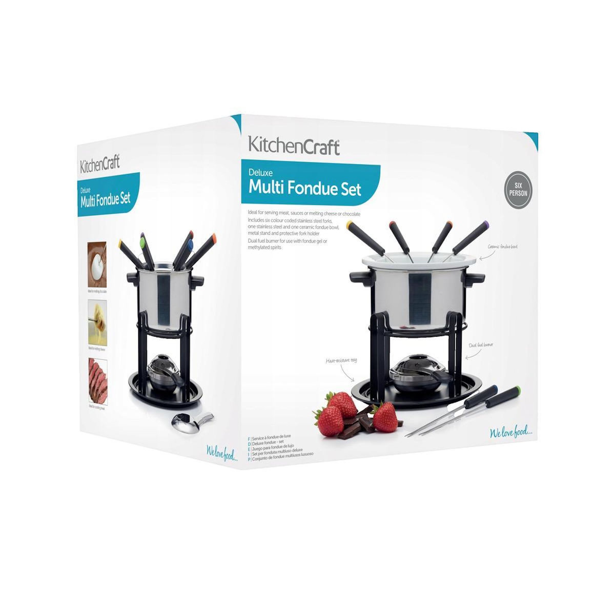 CRAFT Ensemble à fondue Craft 3 en 1 en acier inoxydable