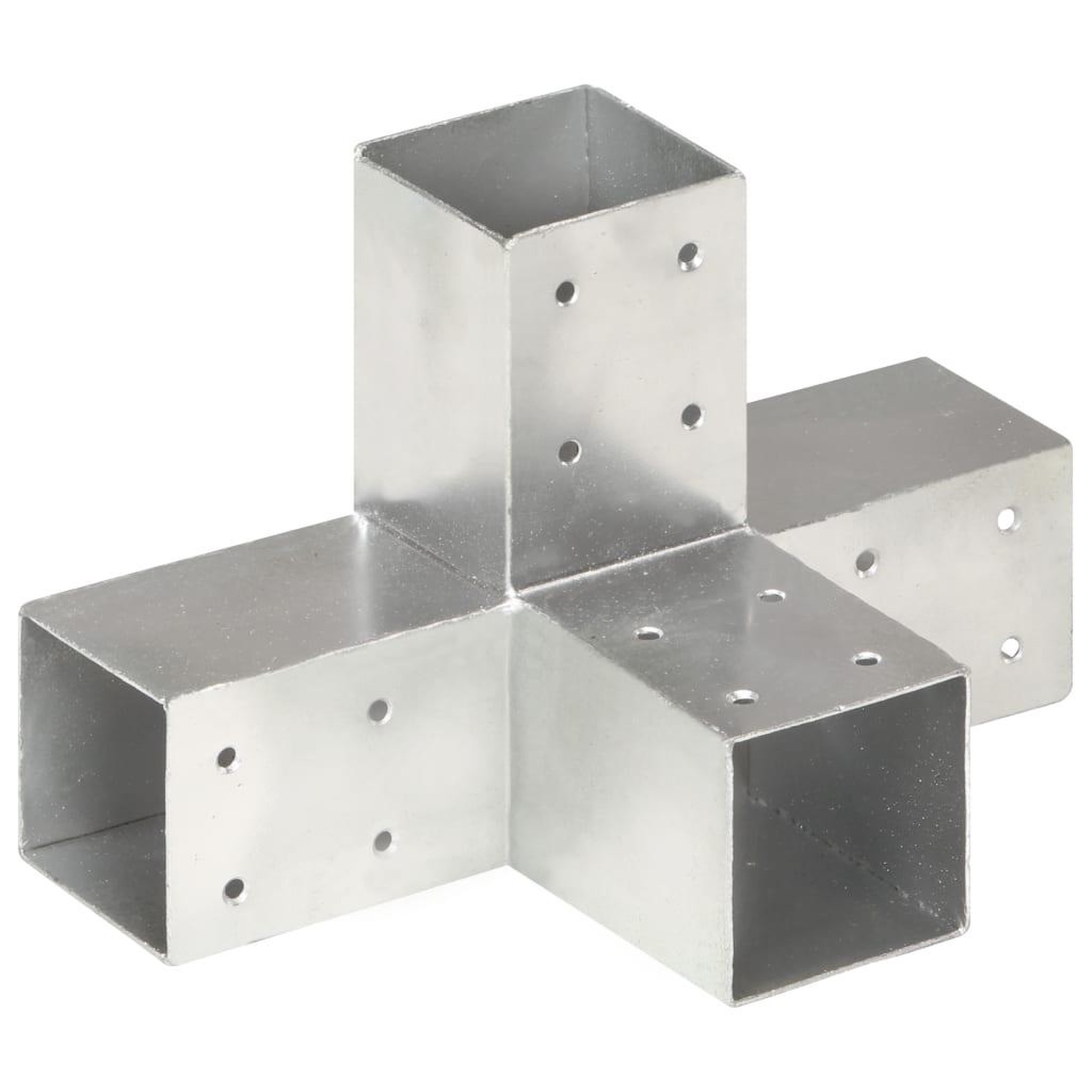 Voir la diapositive 1 : VIDAXL Connecteur de poteau Forme en X Metal galvanise 71x71 mm