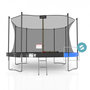 Voir la diapositive 4 : PLAY4FUN Trampoline de Jardin Classique 14FT ø427cm Pack trampo avec Matelas Réversible Bleu/Noir, Echelle, Filet de sécurité