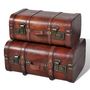 Voir la diapositive 1 : VIDAXL Coffre de rangement vintage Bois Marron 2 pcs