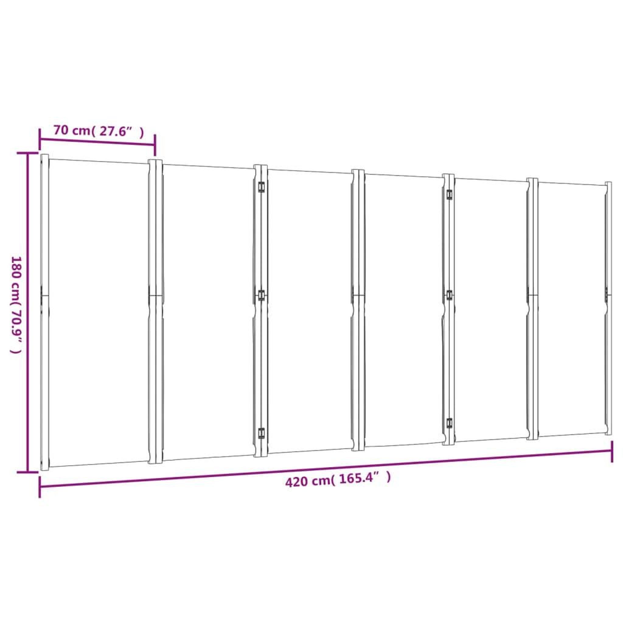 Voir la diapositive 6 : VIDAXL Cloison de separation 6 panneaux gris clair 420x180 cm