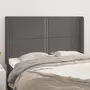 VIDAXL Tete de lit avec oreilles Gris 147x16x118/128 cm Similicuir