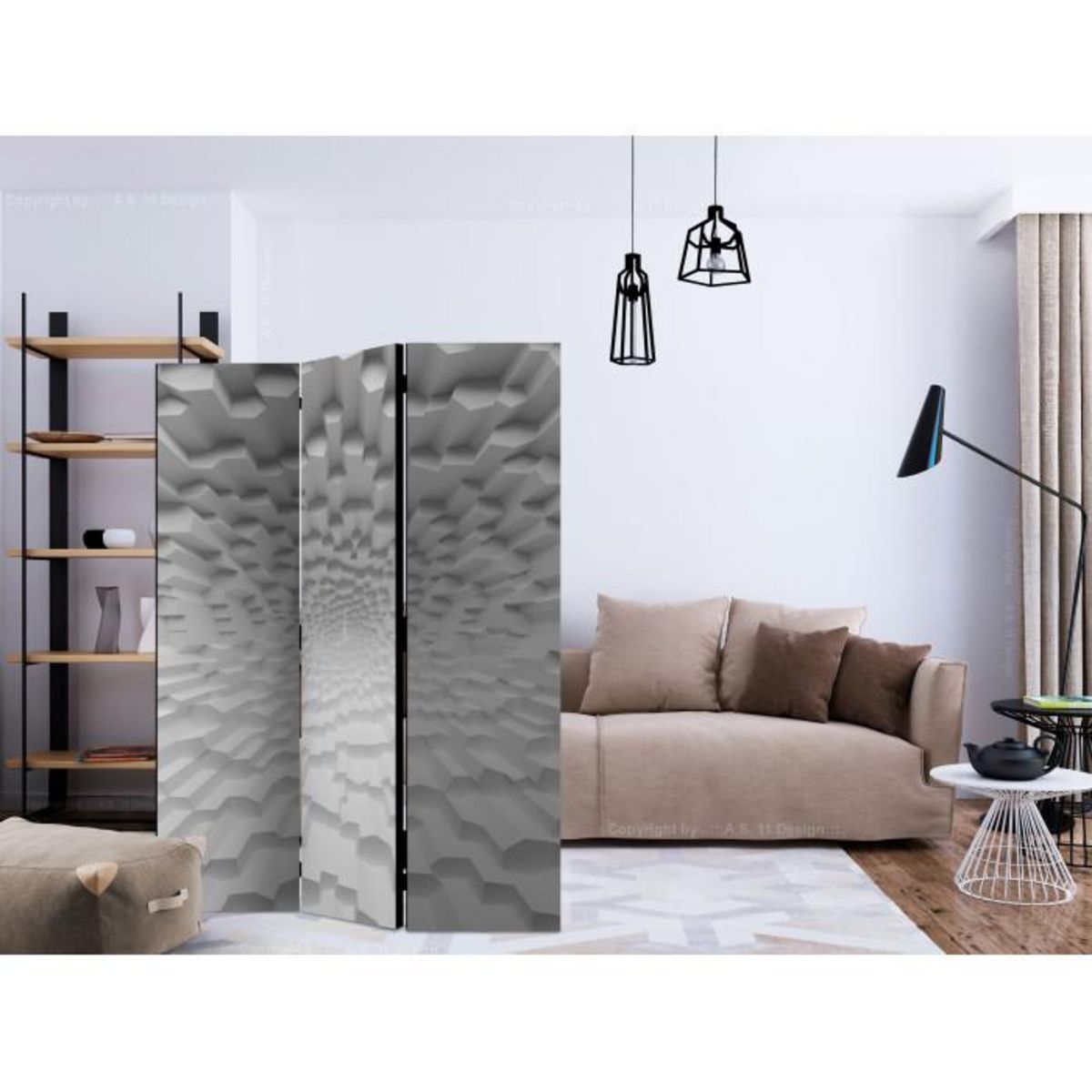 Paris Prix Paravent 3 Volets  The Abyss of Oblivion  135x172cm