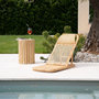 Voir la diapositive 5 : Rendez vous déco Table d'appoint de jardin ronde  en rondins de teck D30 cm-Imani