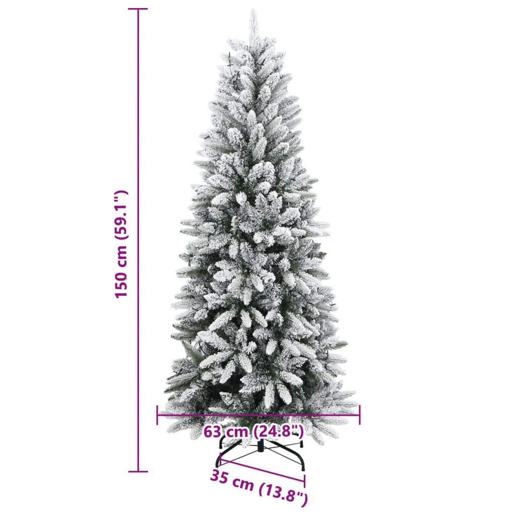 Voir la diapositive 6 : VIDAXL Sapin de Noël artificiel 150 LED et neige floquee 150 cm