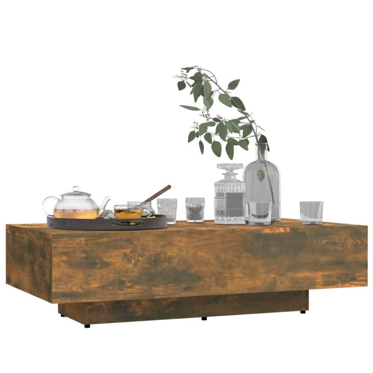 VIDAXL Table basse chene fume 100x49,5x31 cm bois d'ingenierie