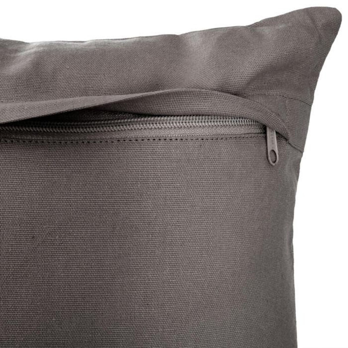 ATMOSPHERA Coussin Déco Déhoussable  Otto  38x38cm Gris