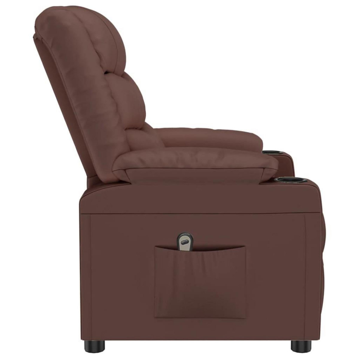 VIDAXL Fauteuil inclinable electrique Marron Similicuir