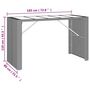 Voir la diapositive 6 : VIDAXL Table de bar et dessus en verre marron 185x80x110 cm poly rotin