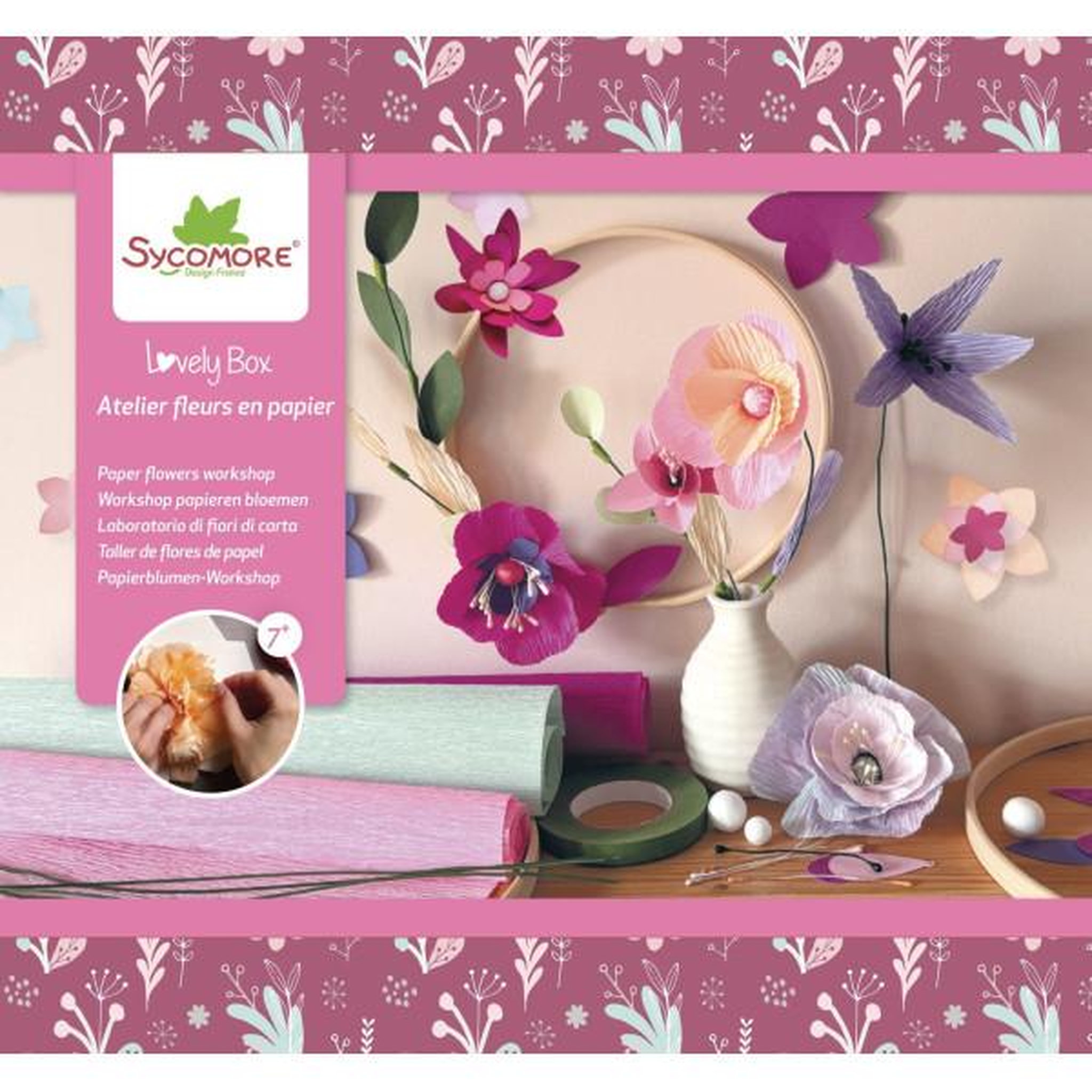 Voir la diapositive 4 : SYCOMORE Lovely box - SYCOMORE - Atelier fleurs en papier - Des 7 ans