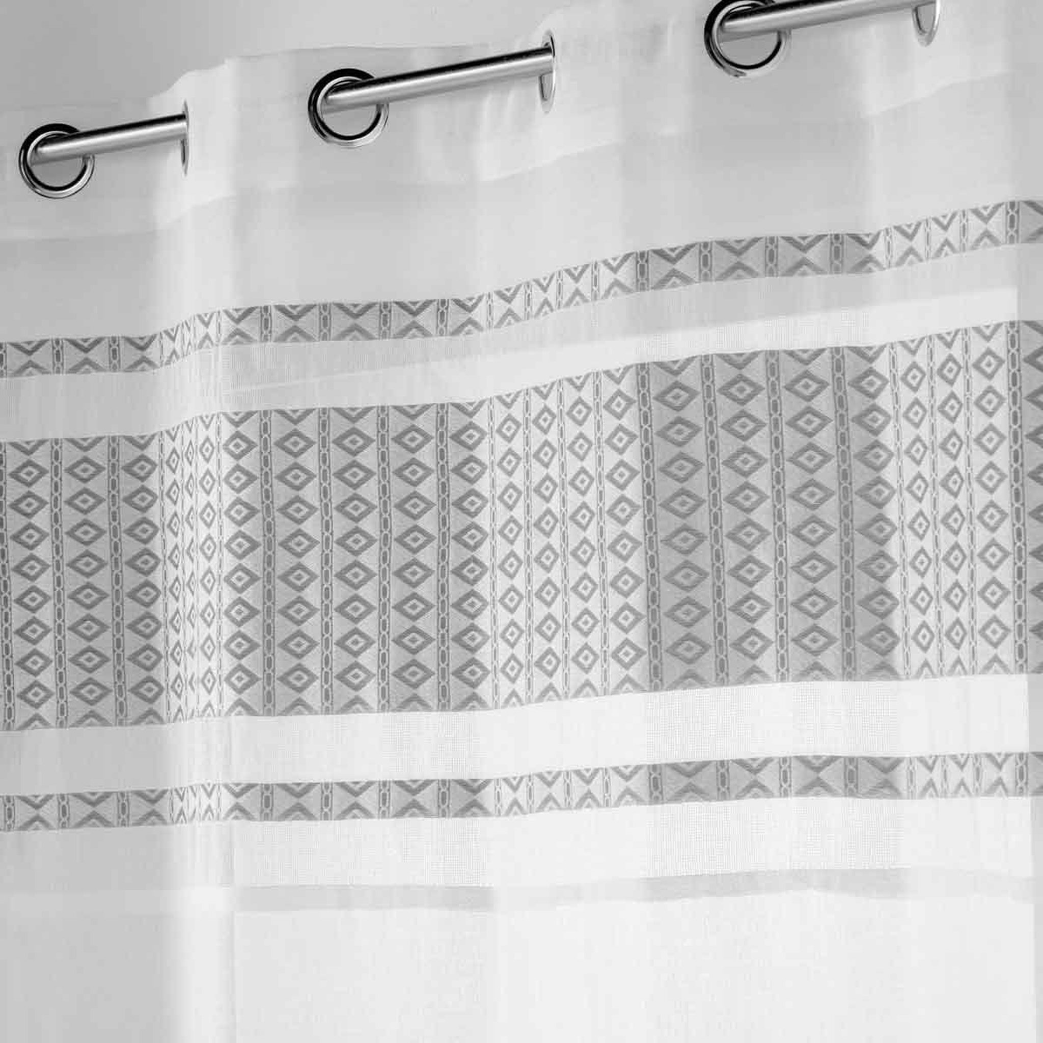 Voir la diapositive 2 : Douceur d'Intérieur Rideau voilage à œillets  storia  140x280cm blanc