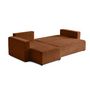 Voir la diapositive 4 : BEST MOBILIER Topaze - canapé d'angle réversible - 4 places - convertible avec coffre - en tissu velours relief