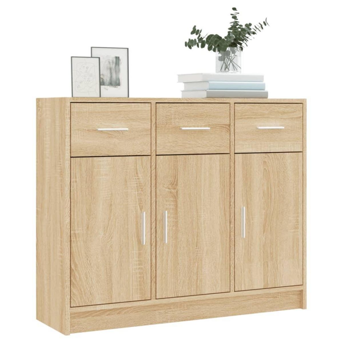 VIDAXL Buffet chene sonoma 91x28x75 cm bois d'ingenierie