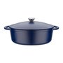 Voir la diapositive 1 : GSW Cocotte fonte massive - GSW - BLUE MAGIC - 33 x 25 cm - Ovale - Induction - Bleu
