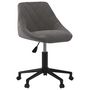 Voir la diapositive 2 : VIDAXL Chaise pivotante de bureau Gris fonce Velours