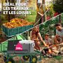 Voir la diapositive 4 : tectake Chariot de jardin et de transport avec des parois latérales rabattables vert