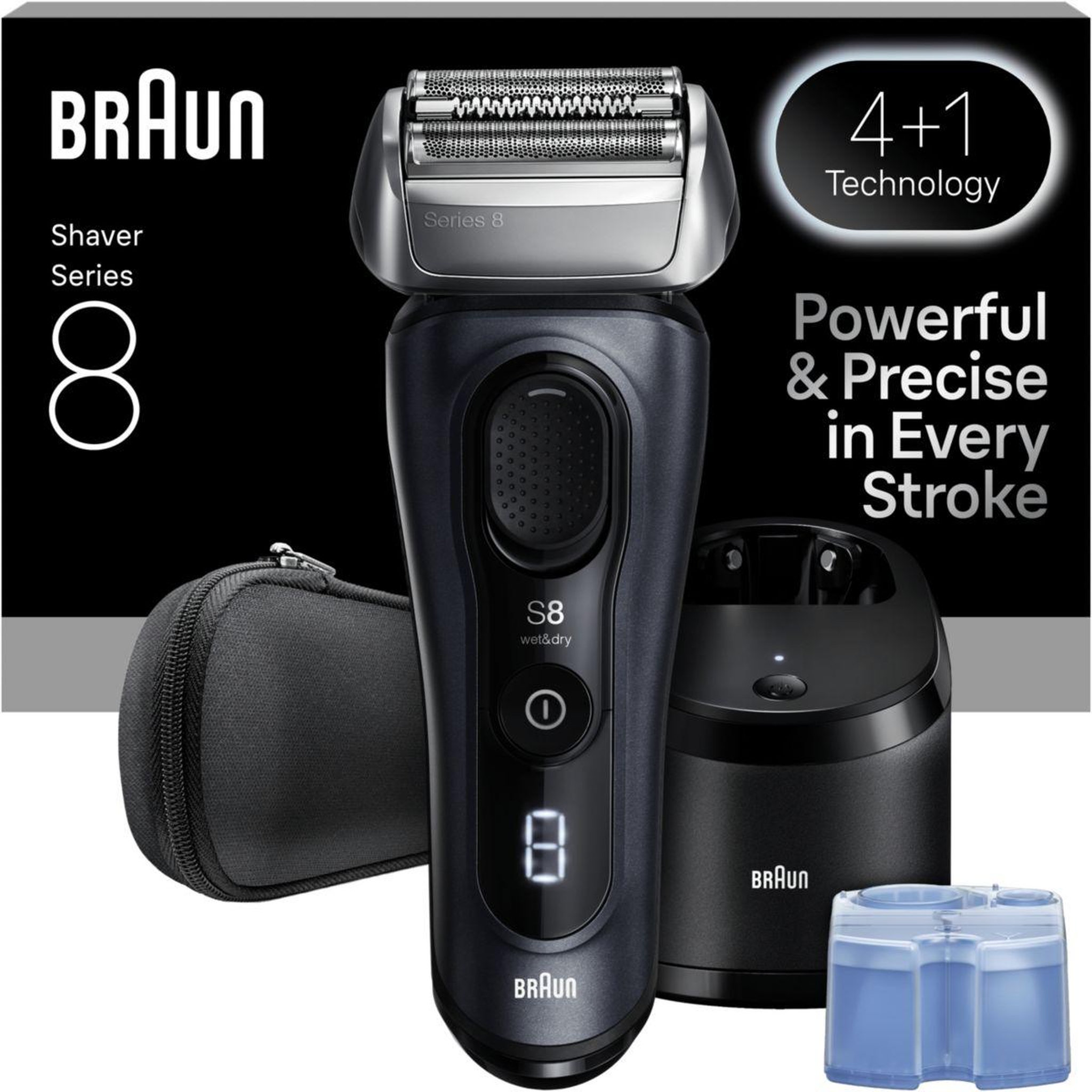 BRAUN Rasoir électrique series 8 8663cc clean&charge