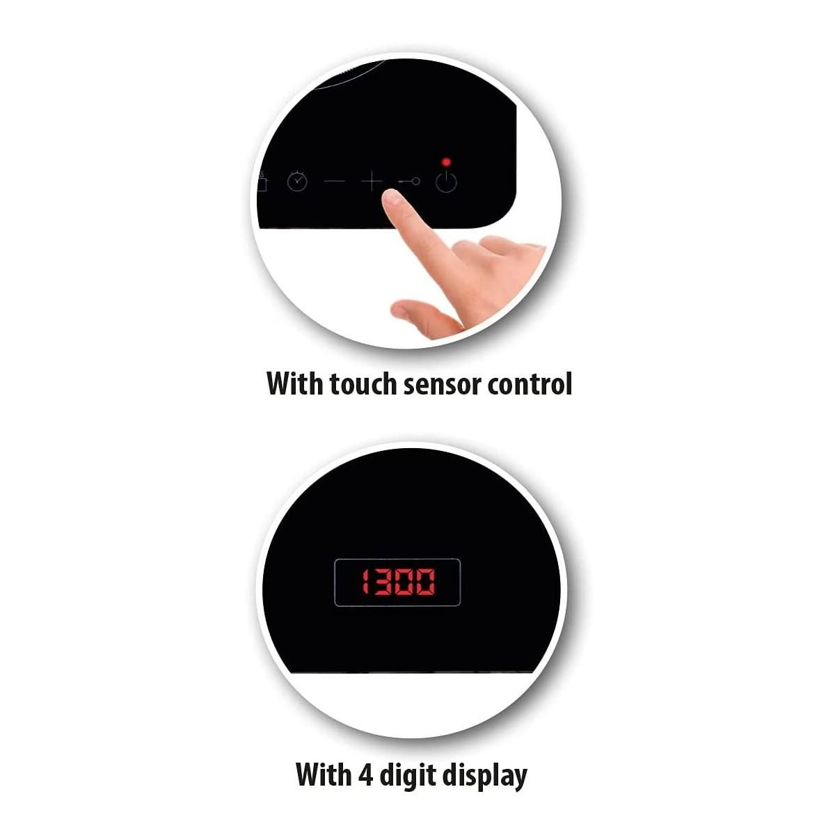 Alpina Plaque de cuisson Induction 3500W 2 feux Réchaud double Thermostat réglable 60 à 240°C ALPINA