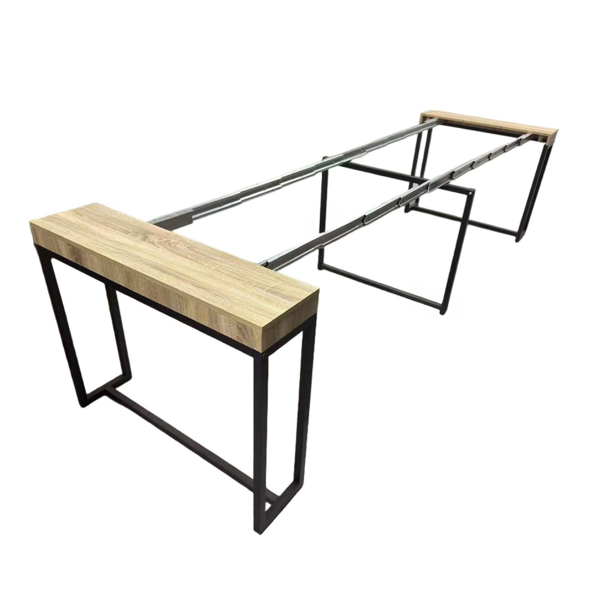 Voir la diapositive 6 : CONCEPT USINE Table extensible 10-12 personnes effet bois 300cm kama