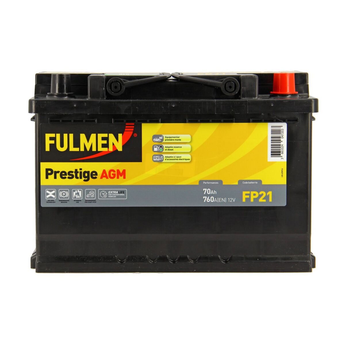 Fulmen Batterie Fulmen pour voiture 760A AGM L3