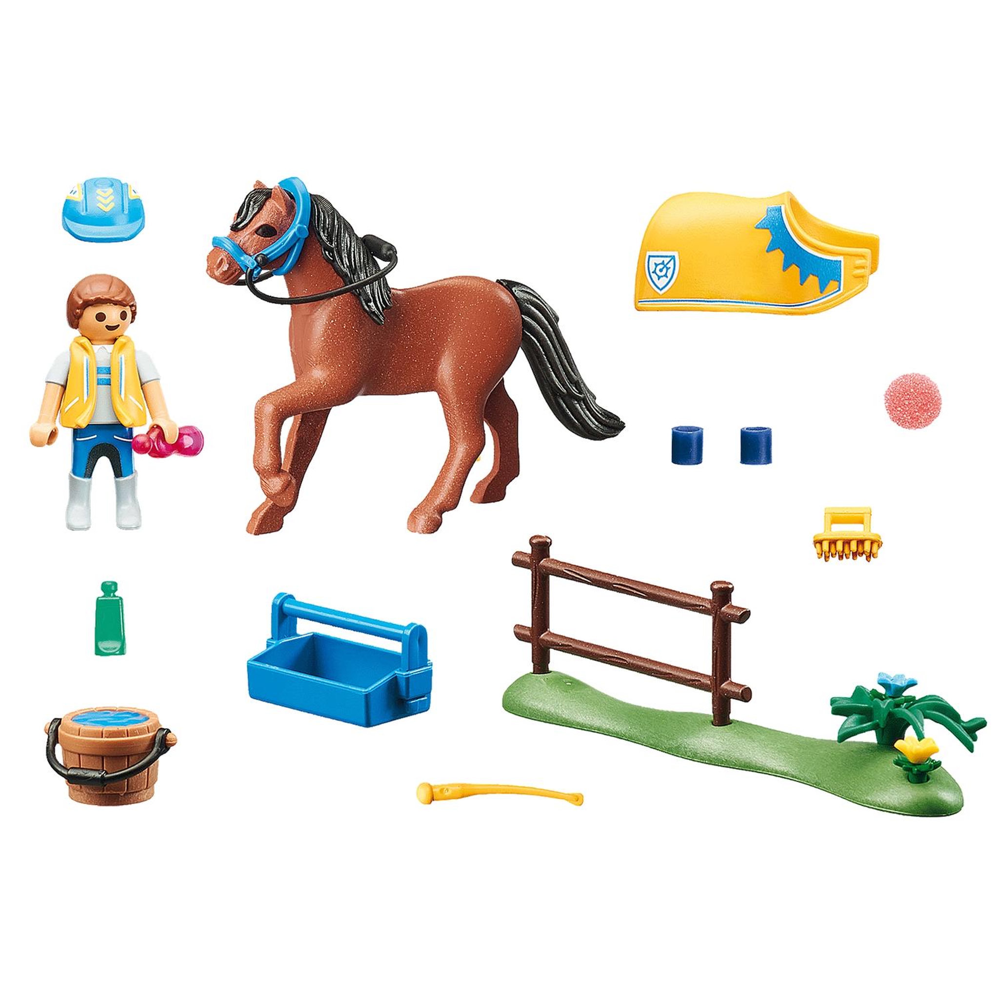 Voir la diapositive 4 : PLAYMOBIL Country Cavalier avec poney brun