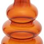 Voir la diapositive 2 : ATMOSPHERA Vase Design en Verre  Clothilde  22cm Ambre