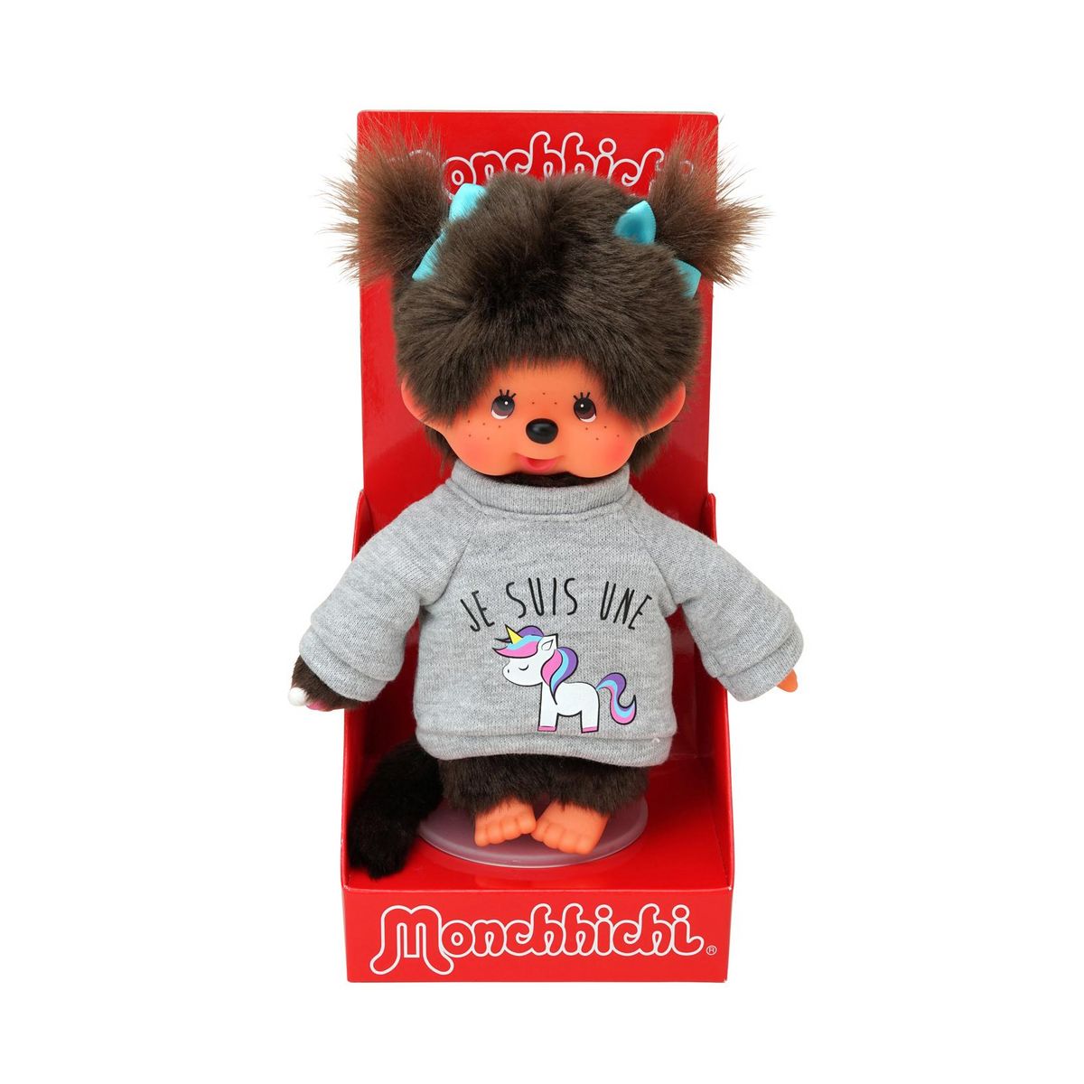 BANDAI Petite fille "je suis une licorne" 20 cm - Monchhichi