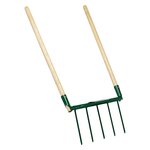 GARDENSTAR Biofourche en bois et métal - 5 dents