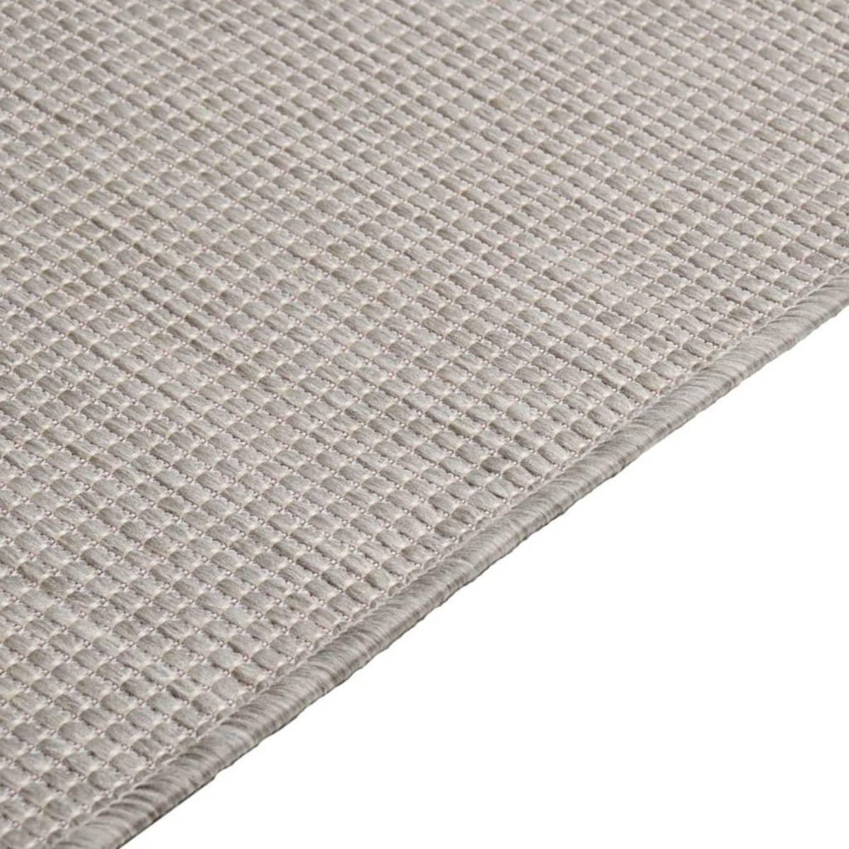 VIDAXL Tapis a tissage plat d'exterieur 80x250 cm Taupe