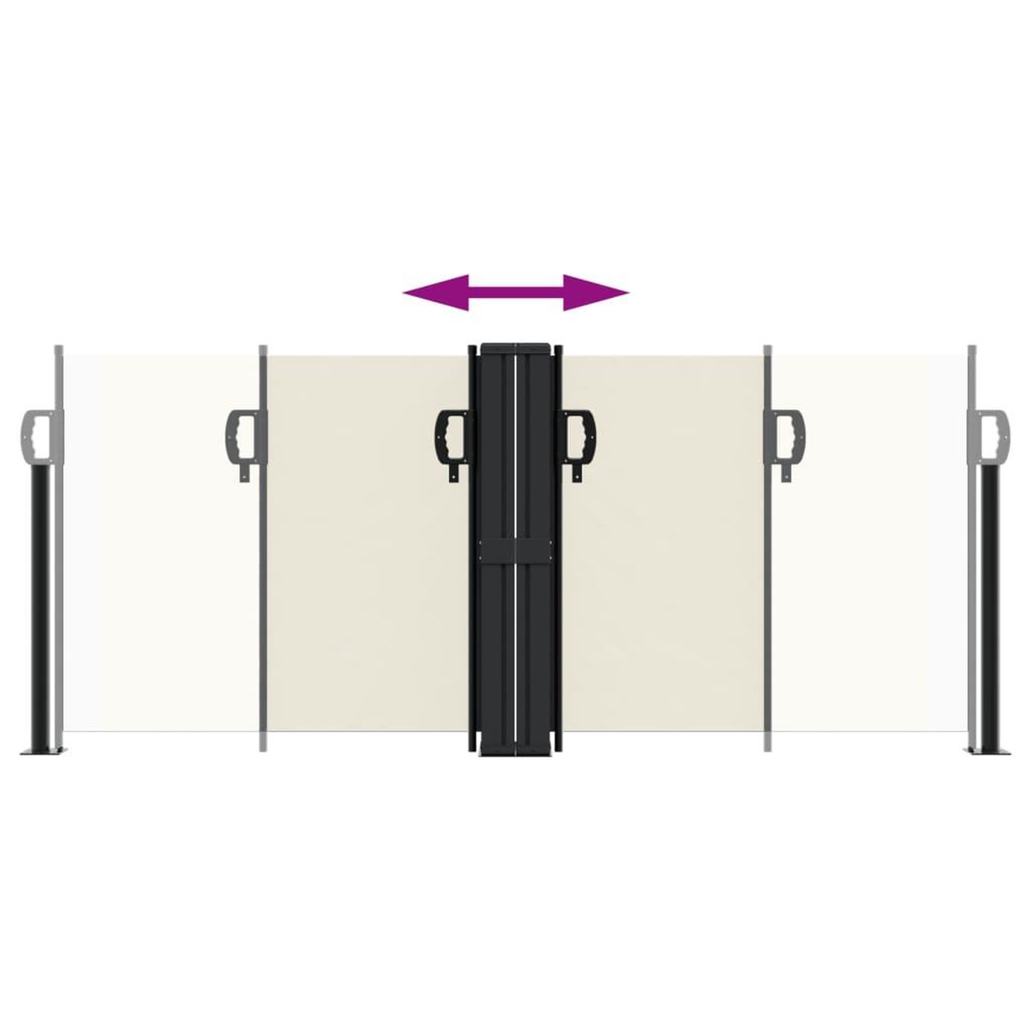 Voir la diapositive 5 : VIDAXL Auvent lateral retractable creme 100x1000 cm