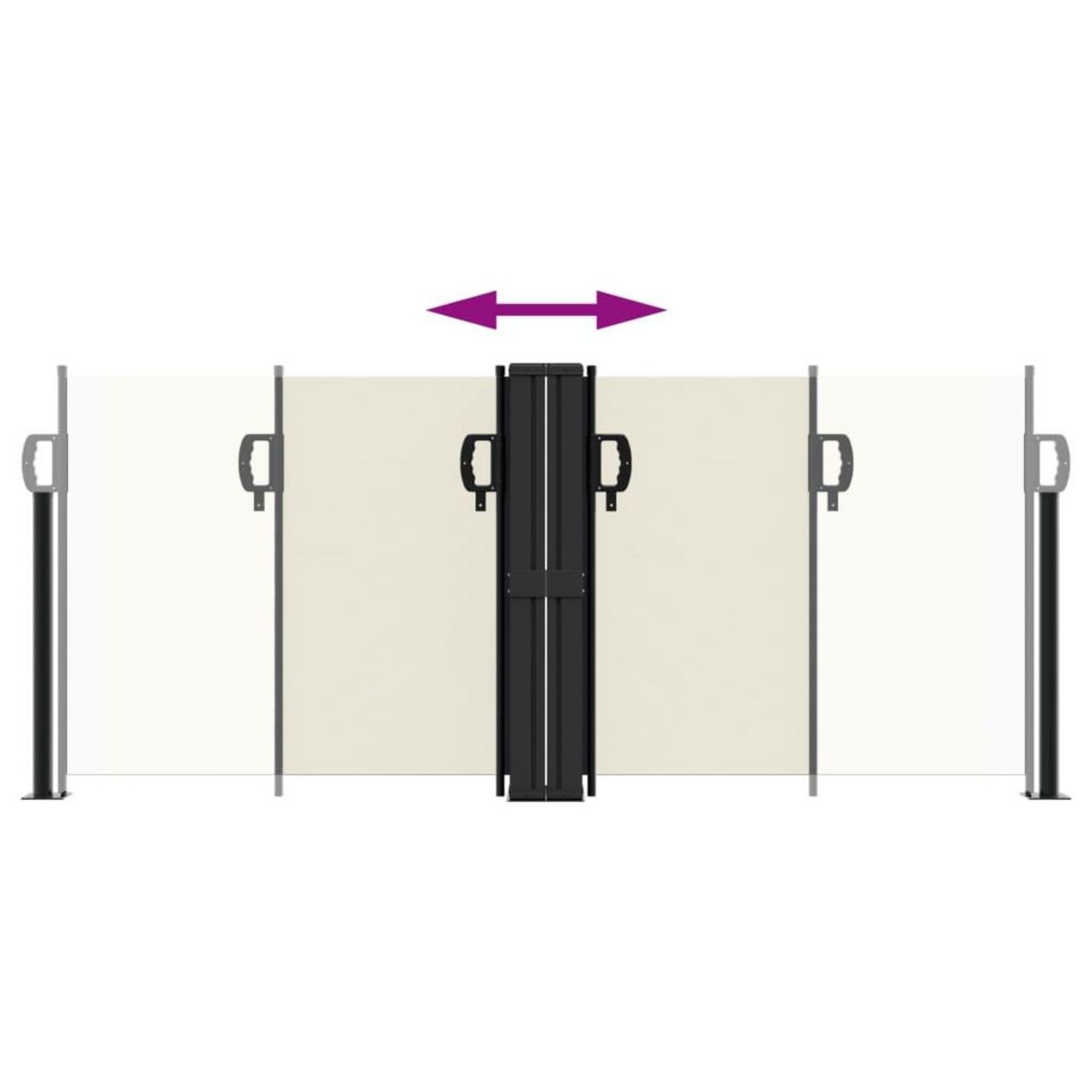 VIDAXL Auvent lateral retractable creme 100x1000 cm