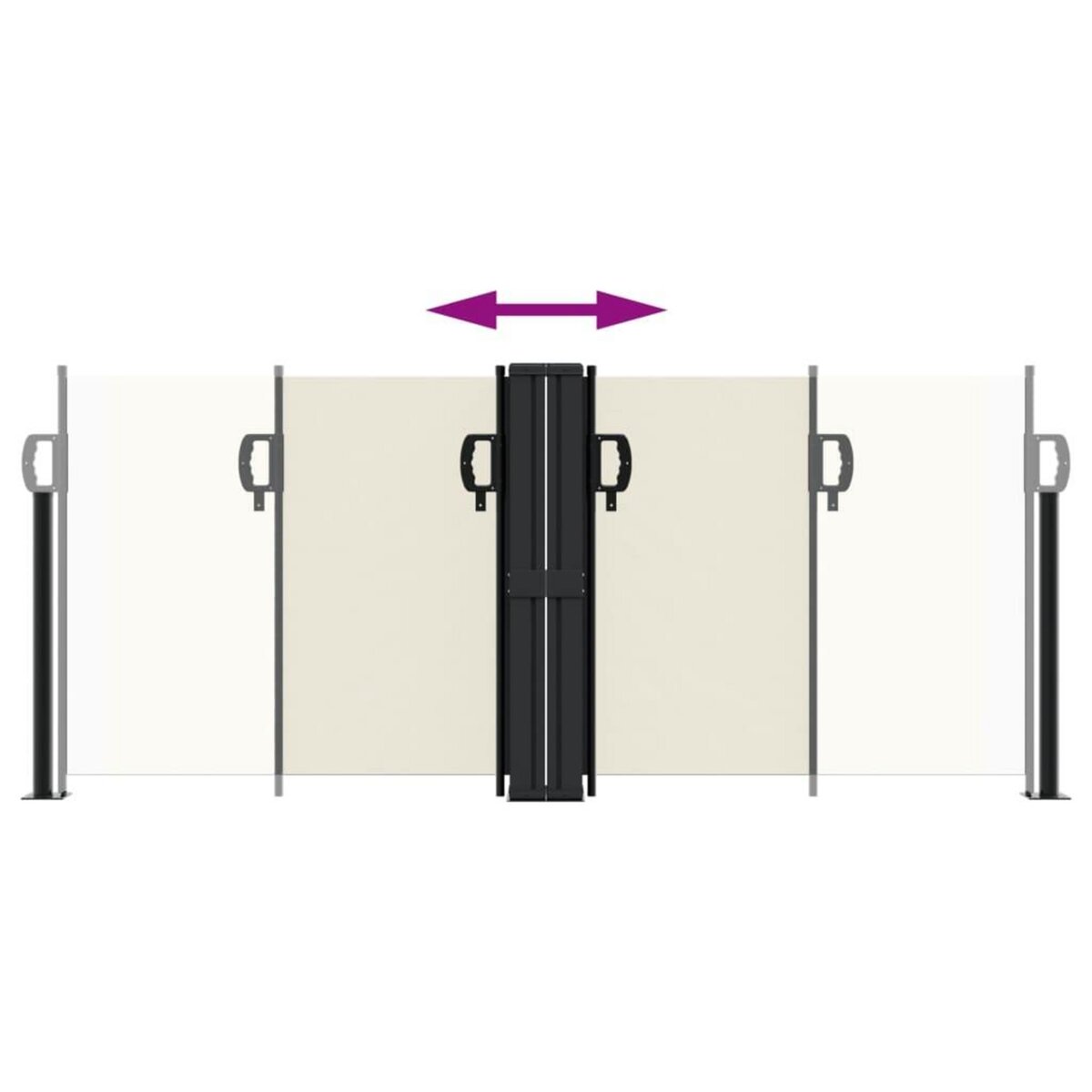 VIDAXL Auvent lateral retractable creme 100x1000 cm