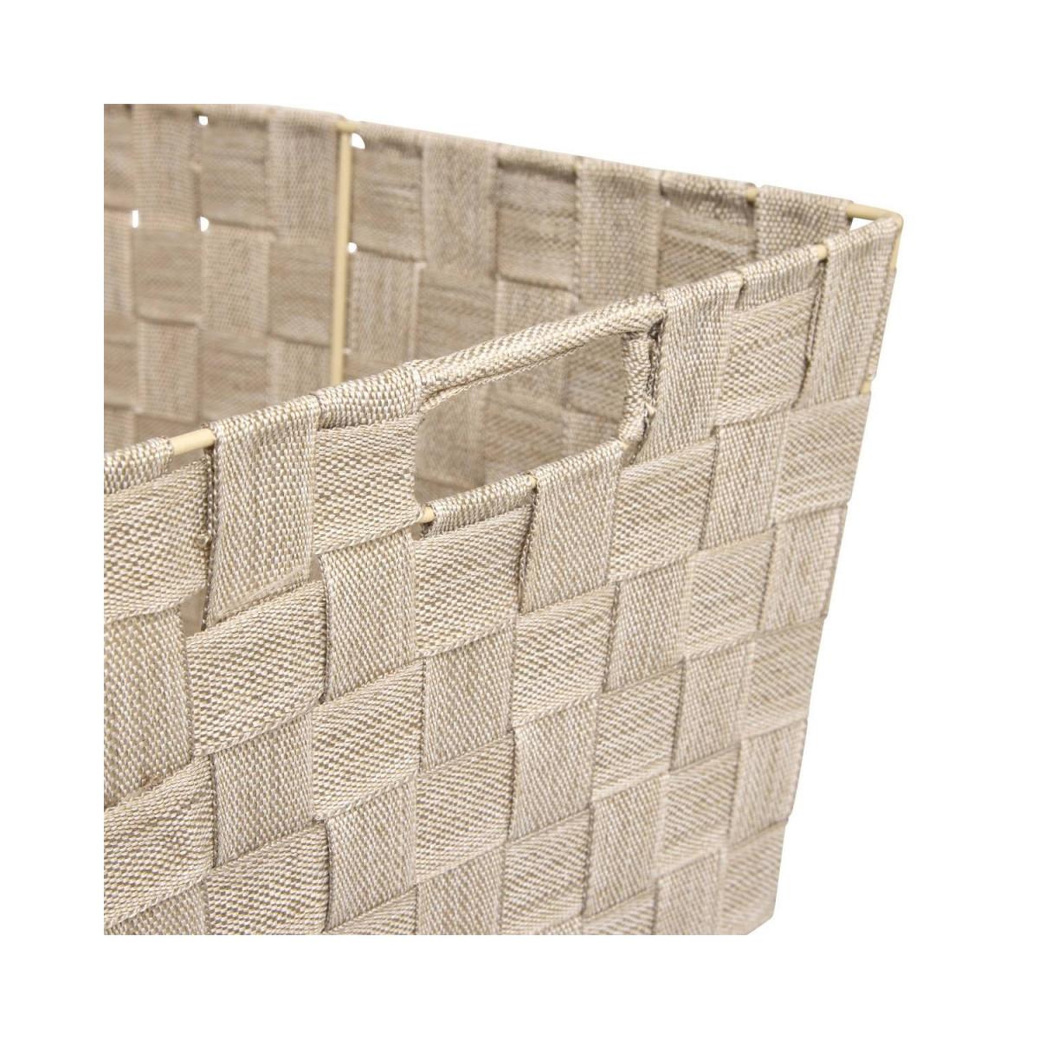 Voir la diapositive 2 : FIVE Panier de rangement biseauté  lise  38cm beige