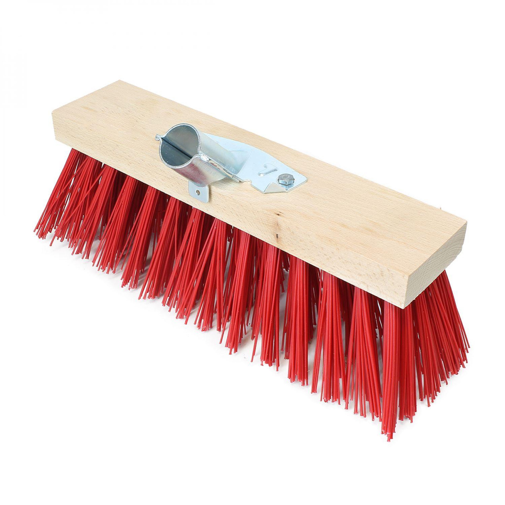 LINXOR Balai cantonnier en bois - 32 cm - Rouge