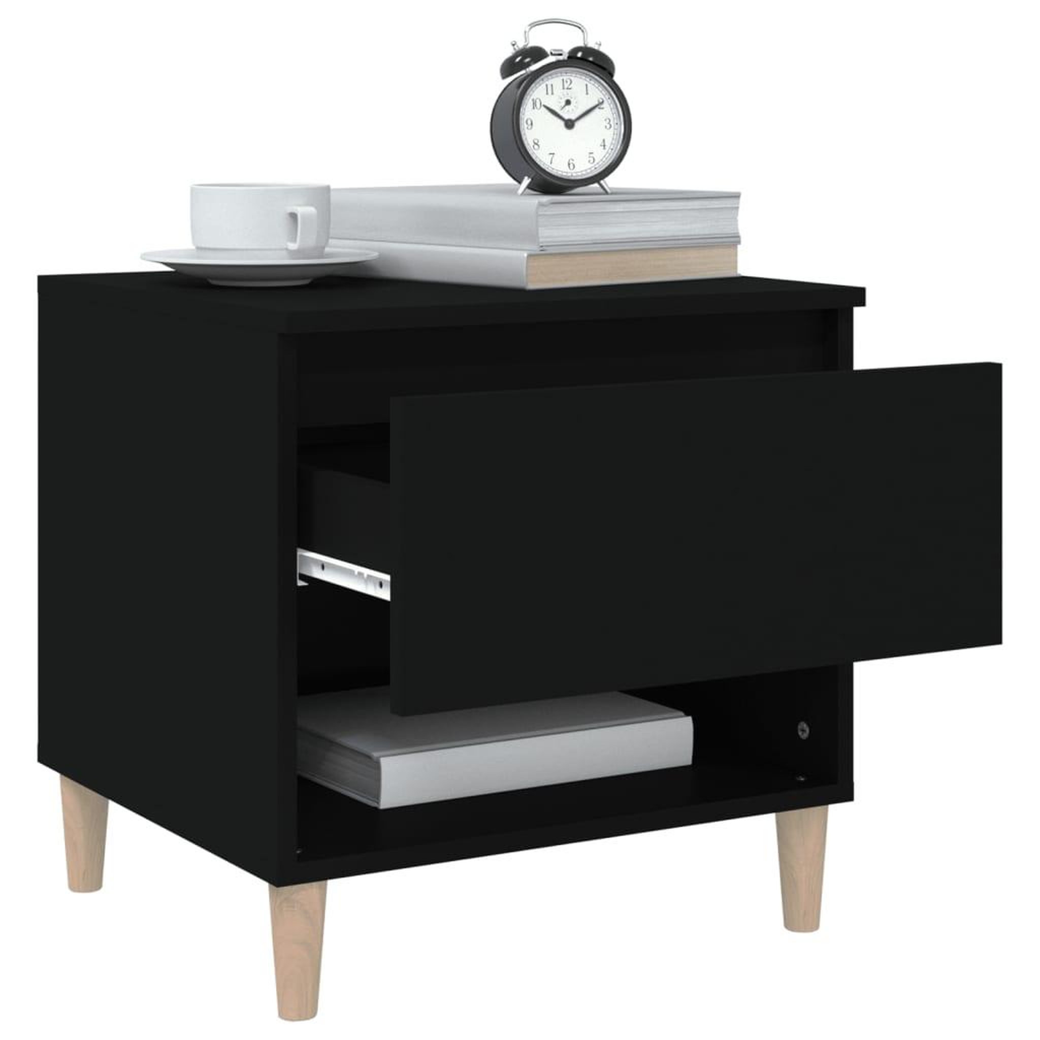 Voir la diapositive 4 : VIDAXL Tables de chevet 2 pcs Noir 50x46x50 cm Bois d'ingenierie