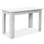 Voir la diapositive 3 : VIDAXL Table de salle a manger et bancs 3 pcs Bois d'ingenierie Blanc