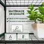 Voir la diapositive 6 : OUTSUNNY Serre de jardin balcon 5 étagères porte zippée 69 x 49 x 193 cm acier thermolaqué bâche PE blanc
