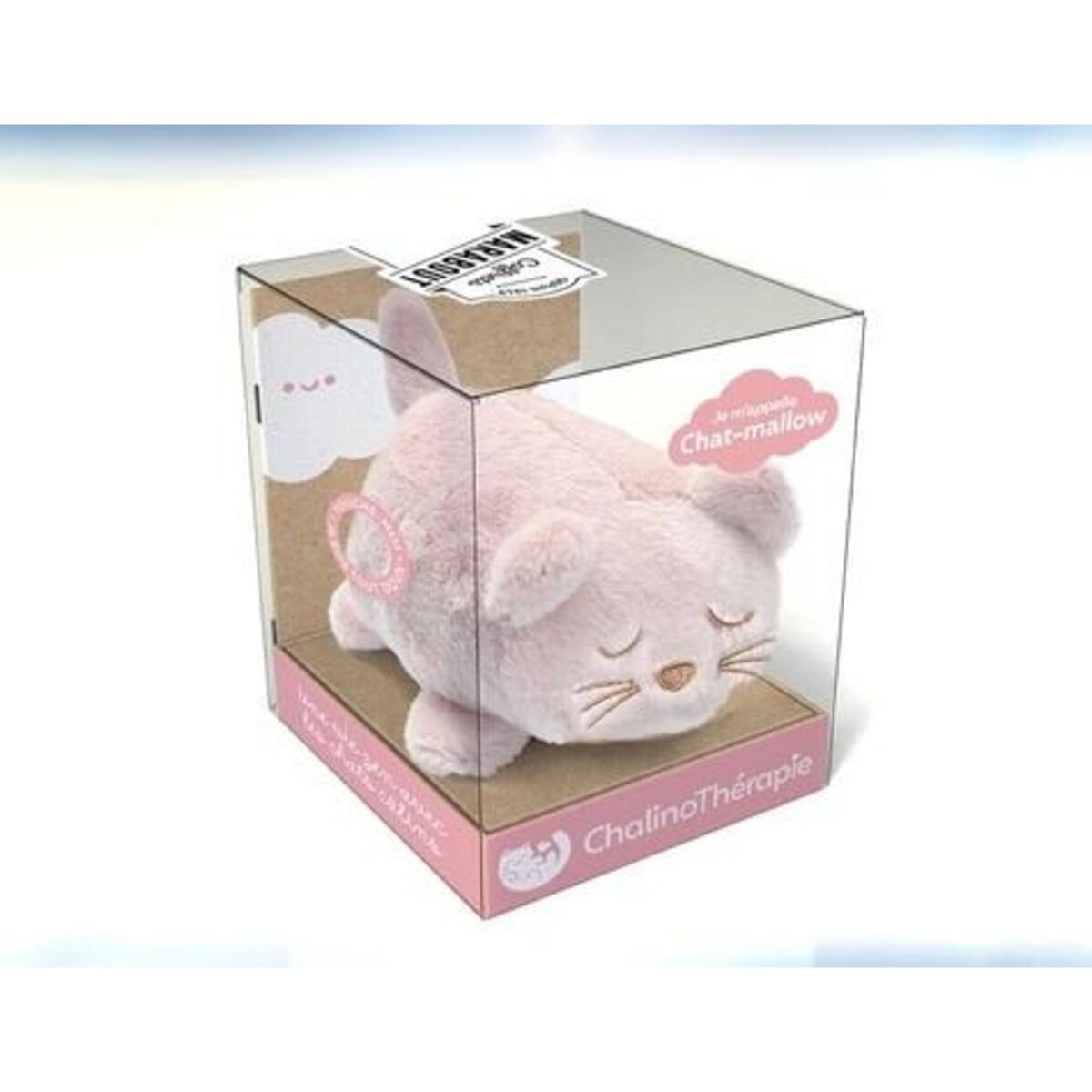 CHALINOTHERAPIE - JE M'APPELLE CHAT-MALLOW. CE COFFRET CONTIENT : 1 PELUCHE CHAT A CALINER SANS MODERATION ET 1 PETIT LIVRE DE CHALINOTHERAPIE, Marabout