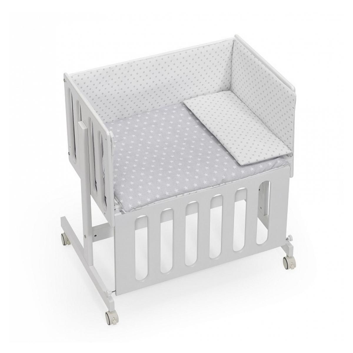 INTERBABY Berceau Cododo Minana Étoile Gris - Lit de Bébé de Qualité Supérieure