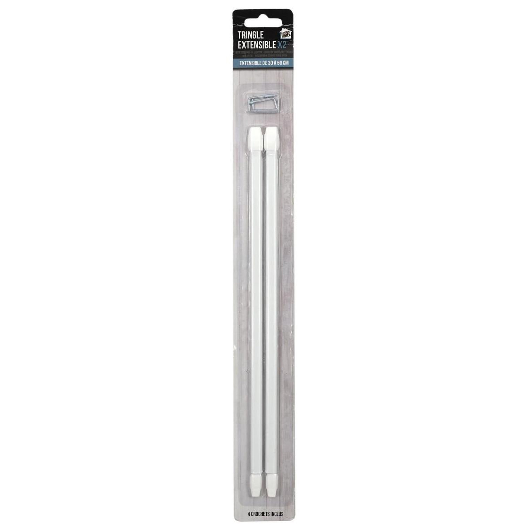 Voir la diapositive 2 : Je cherche une idee Lot de 2 tringles extensibles  paio  30-50cm blanc