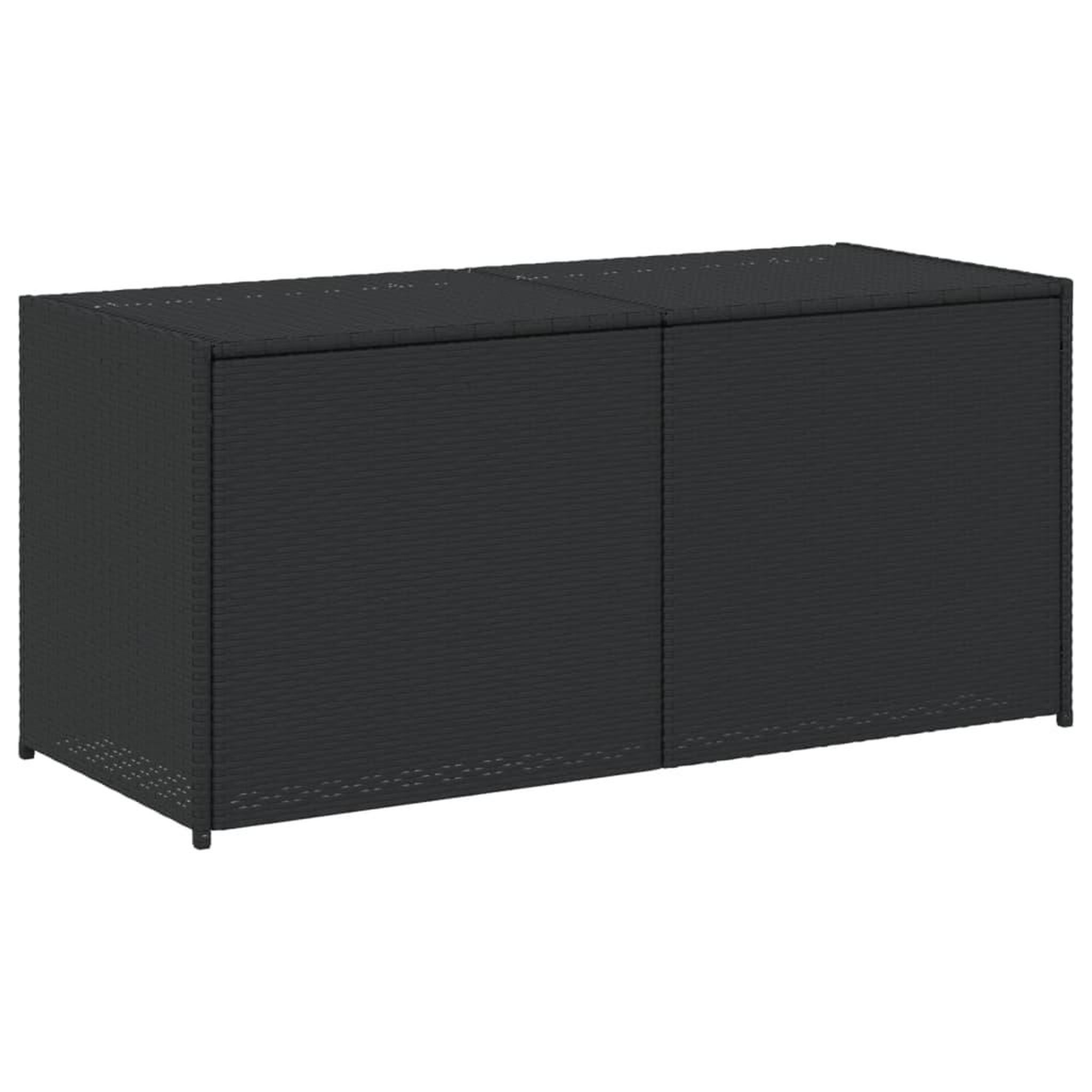 Voir la diapositive 2 : VIDAXL Boîte de rangement de jardin noir 283L resine tressee