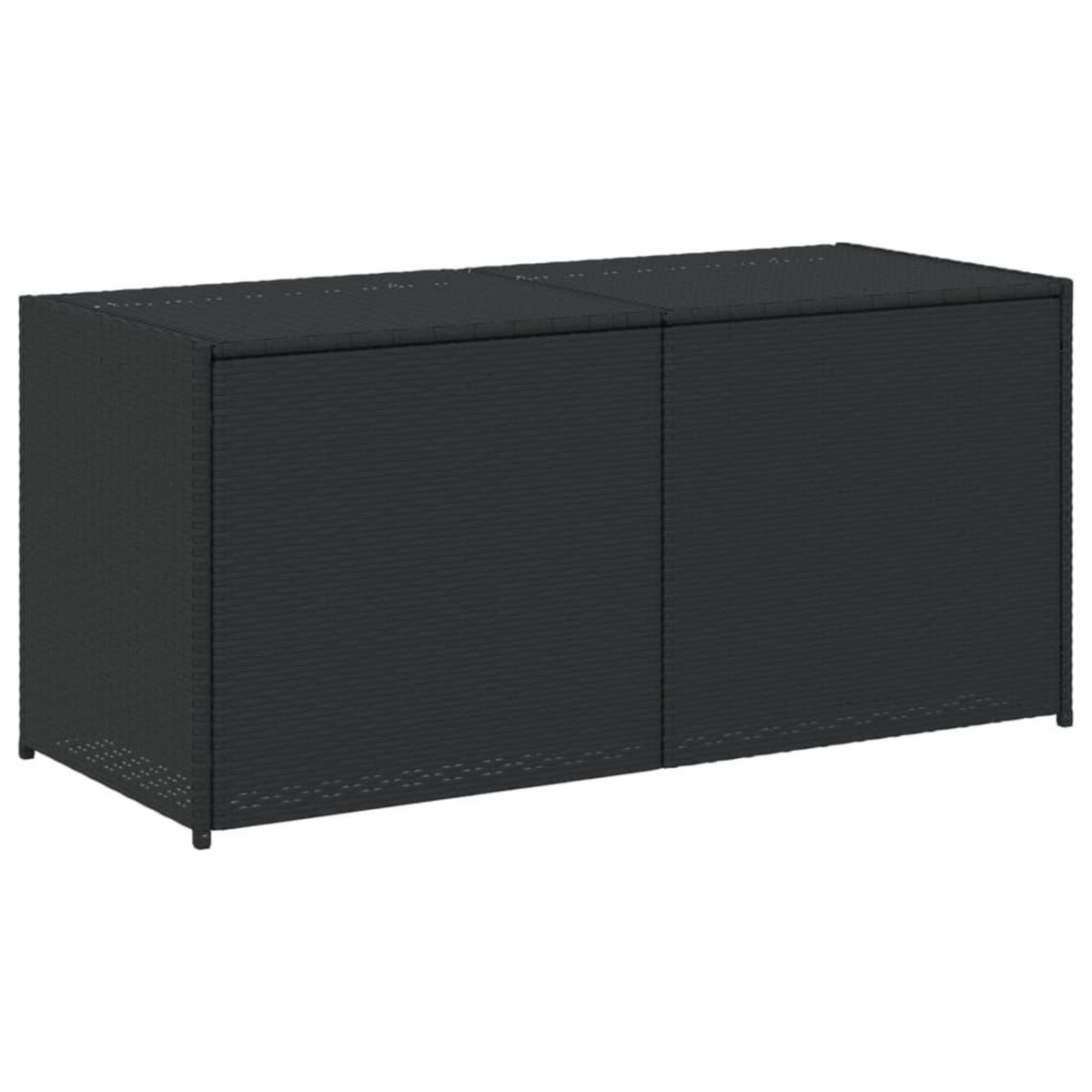 VIDAXL Boîte de rangement de jardin noir 283L resine tressee
