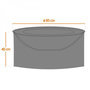 Voir la diapositive 2 : LINXOR Bâche, housse de protection pour brasero - Imperméable - Diam 85 cm x H 40 cm - Noir