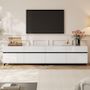 Voir la diapositive 2 : MERAX Meuble tv blanc 180 cm mdf
