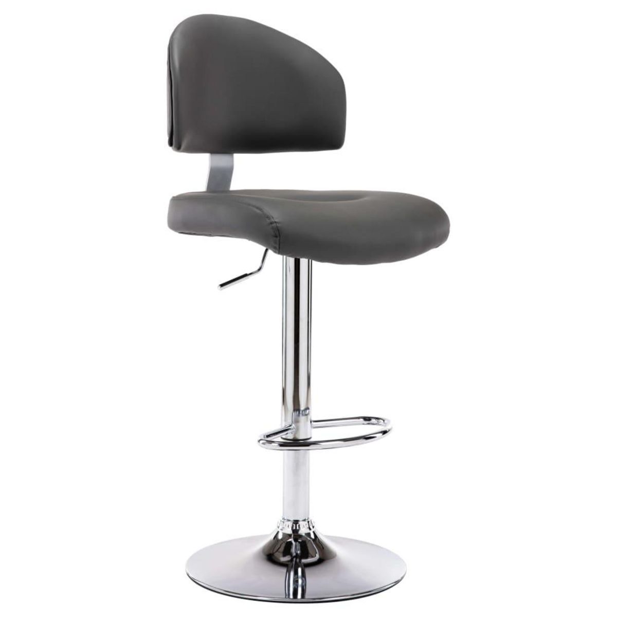 VIDAXL Tabouret de bar Gris Similicuir