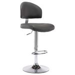 VIDAXL Tabouret de bar Gris Similicuir