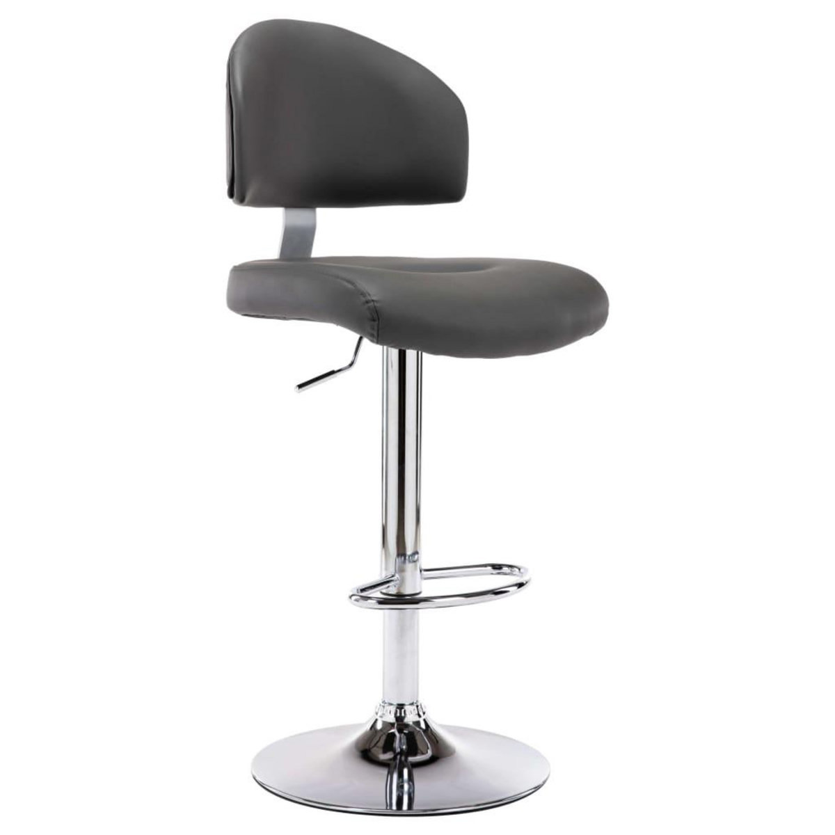 VIDAXL Tabouret de bar Gris Similicuir